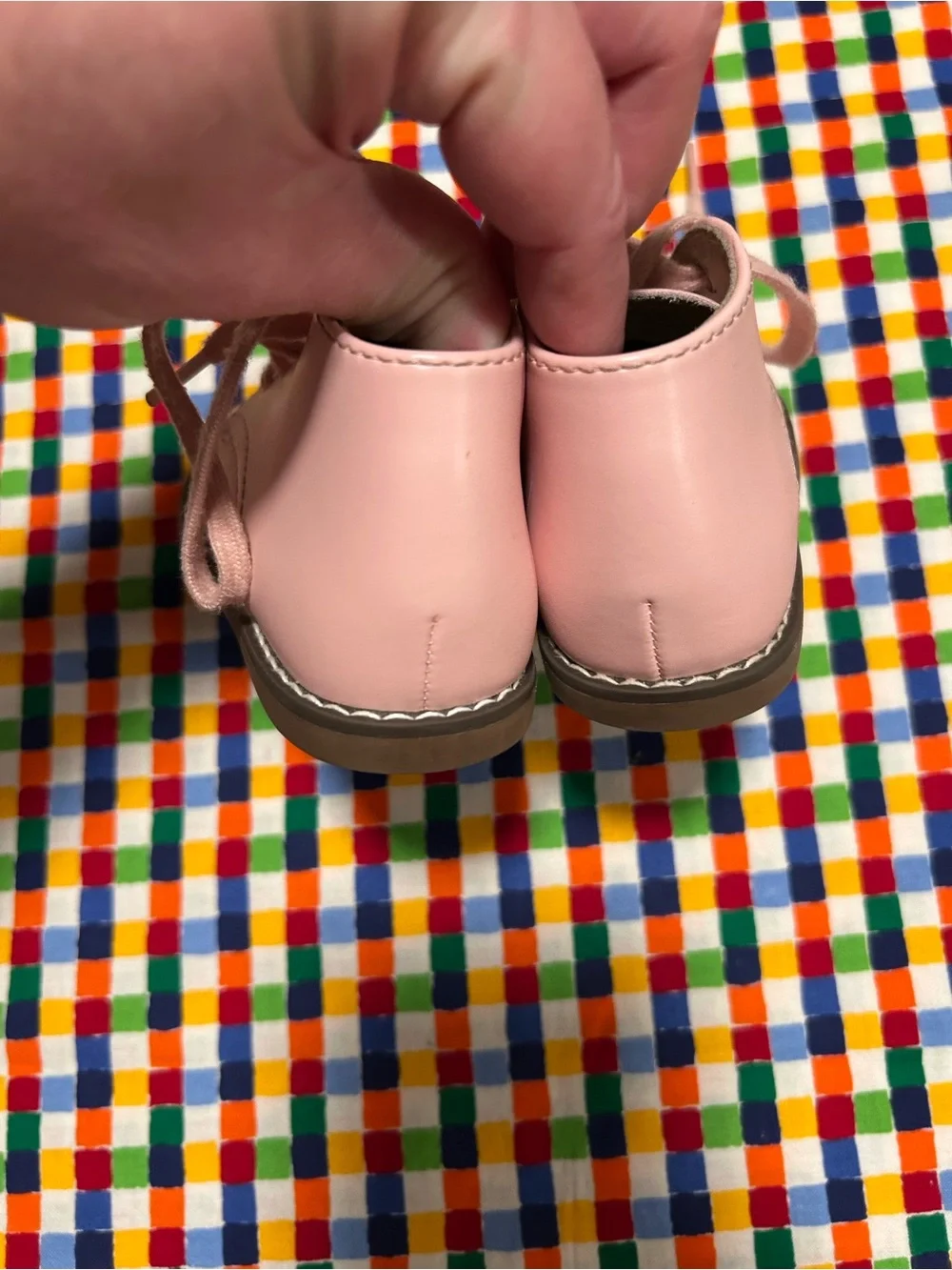 Footmates Pink Kids Lace-Up Casual Shoes 4.5